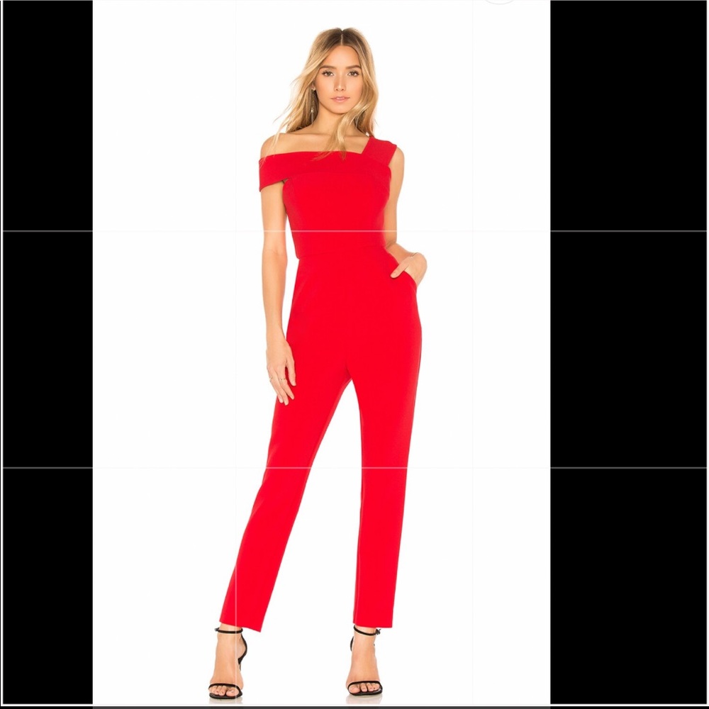 BCBGMAXAZRIA One-Shoulder Jumpsuit